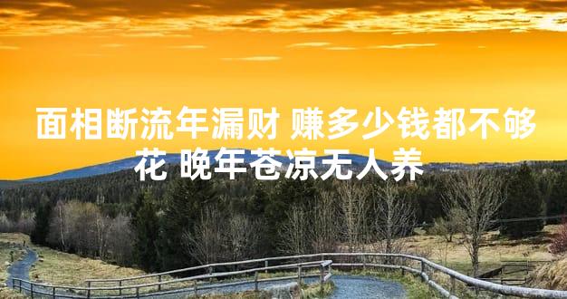 面相断流年漏财 赚多少钱都不够花 晚年苍凉无人养