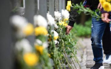 清明节上坟的花放边上仍是放坟头上